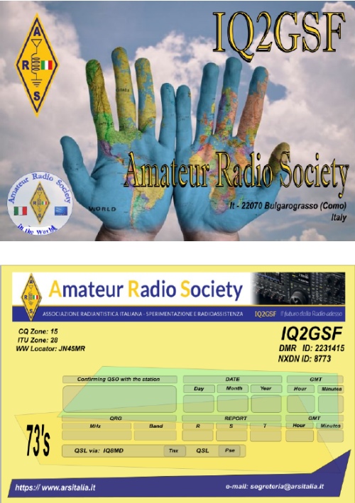 NUOVO NOMINATIVO E NUOVA QSL