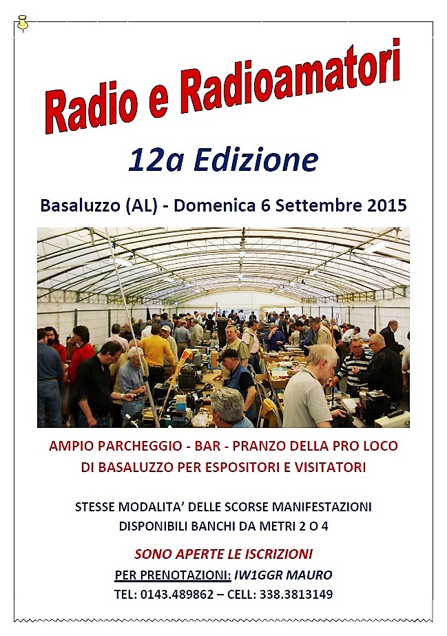 Mostra-Scambio Radio e Radioamatori 2015: Basaluzzo (AL) – 06 settembre